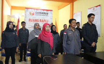 Tahapan Pemilu dimulai, Bawaslu Tala Gelar Apel Siaga